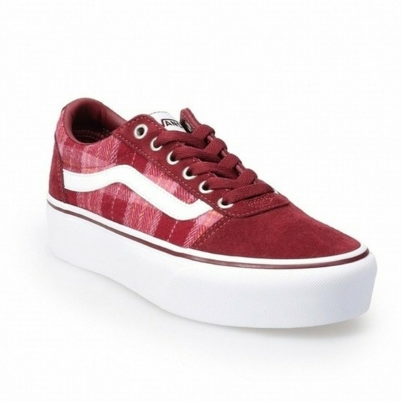 Vans Ward Platform Plaid Mix Houndstooth Sneakers - Picture 2 of 6